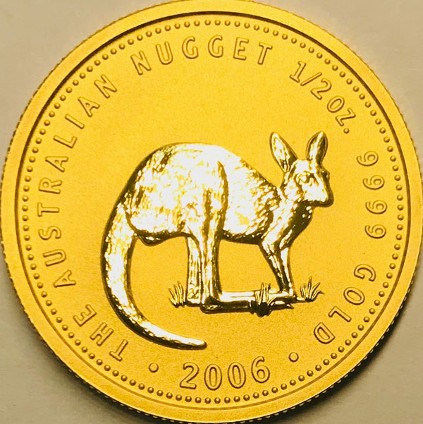 Золотая монета Кенгуру 0.5 унции 2006 год