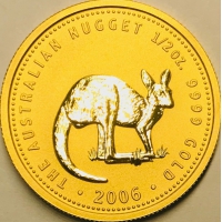 Золотая монета Кенгуру 0.5 унции 2006 год