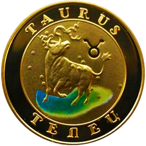 Золотая монета Армения Знаки Зодиака Телец 0.25 унции