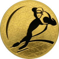 Золотая монета «Конькобежный спорт» 31,1 грамм