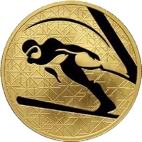 Золотая монета «Прыжки с трамплина» 31,1 грамм