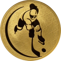 Золотая монета «Хоккей» 31,1 грамм