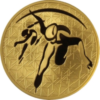 Золотая монета «Шорт-трек» 31,1 грамм.