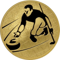 Золотая монета «Керлинг» 31,1 грамм