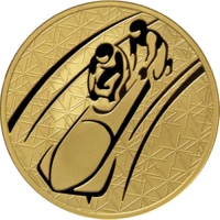 Золотая монета «Бобслей» 31,1 грамм