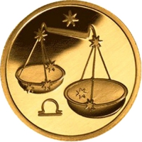 Золотая монета России «Весы» 7,78 грамм