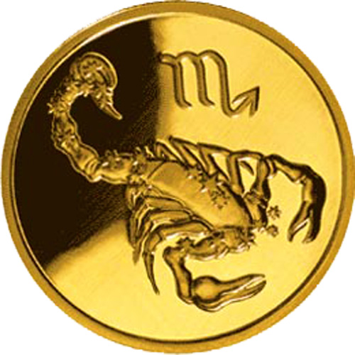 Золотая монета России «Скорпион» 7,78 грамм