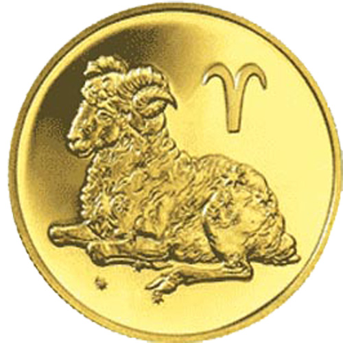 Золотая монета России «Овен» 7,78 грамм