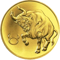 Золотая монета России «Телец» 7,78 грамм