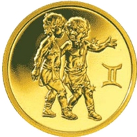 Золотая монета России «Близнецы» 7,78 грамм