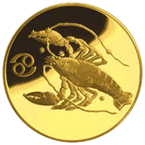 Золотая монета России «Рак» 7,78 грамм