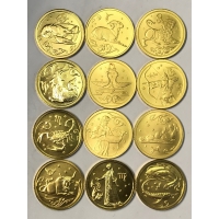 Набор золотых монет «Знаки Зодиака 12шт.х 3,11г.»