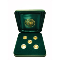 Набор золотых монет Золотоискатели Австралии 5 шт. x 1/20 унции Пруф.