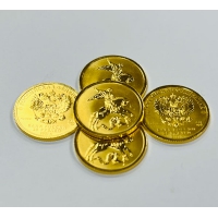 Золотая монета Георгий Победоносец 25 рублей 2021 год с потёртостями