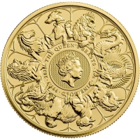 Золотая монета Десять Зверей Королевы 1 унция 2021 год
