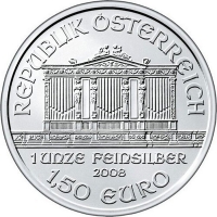 Серебряная монета «Австрийская Филармония» (Филармоникер) 1 oz от 20шт.
