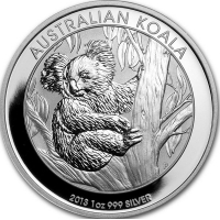 Серебряная монета «Австралийская Коала» 1 oz