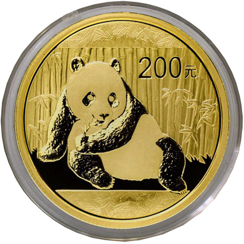 Золотая монета Панда 0.5 унции 2015 год