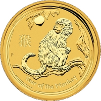 Золотая монета «Лунар-2 год Обезьяны» 1 oz 2016г.