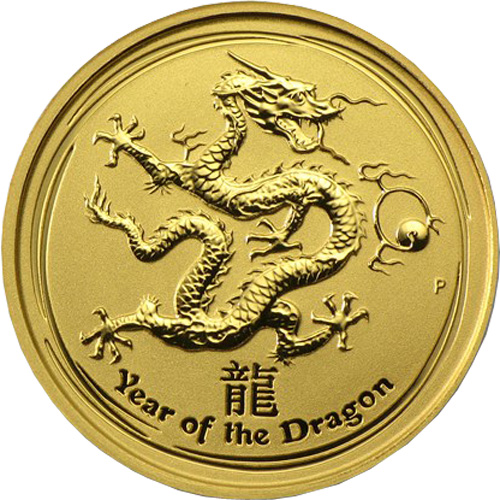 Золотая монета «Лунар-2 год Дракона» 1/2 oz 2012г