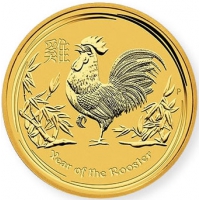 Золотая монета «Лунар-2 год Петуха» 1 oz 2017г.
