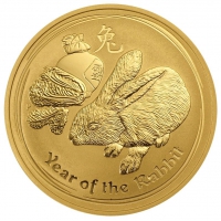 Золотая монета «Лунар-2 год Зайца» 1 oz 2011г.