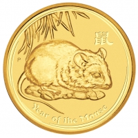 Золотая монета «Лунар-2 год Мыши» 1 oz 2008г.