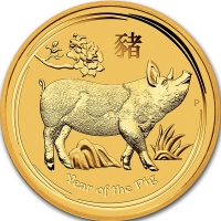 Золотая монета «Лунар-2 год Свиньи» 1/2 oz 2019г.