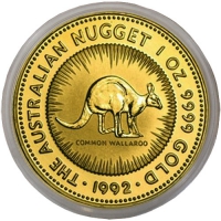 Золотая монета «Кенгуру» 1 oz 1992г.