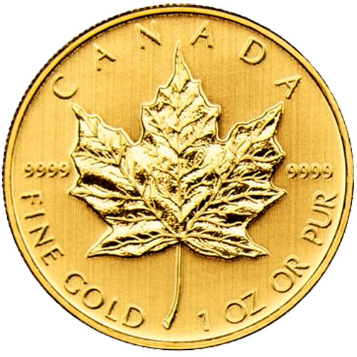 Золотая монета «Кленовый лист» 1 oz 2010-2019г.