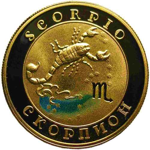 Золотая монета Армения «Знаки Зодиака Скорпион» 1/4 oz